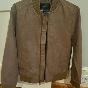 Vegan Suede Bomber Jacket